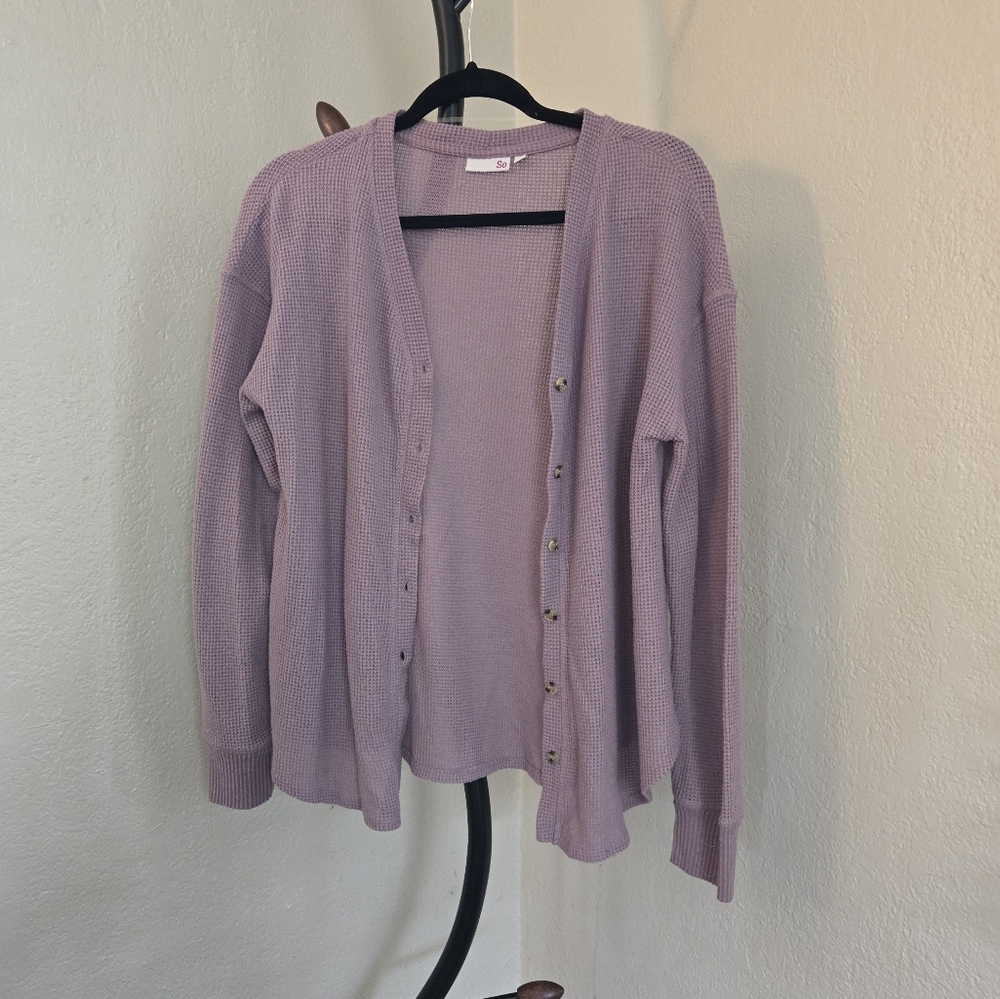 Waffle Knit Cardigan